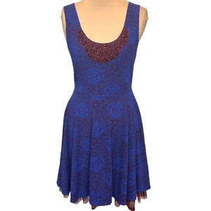 Free People Blue and Purple Dress